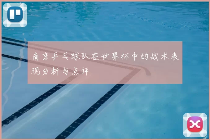南京乒乓球队在世界杯中的战术表现分析与点评