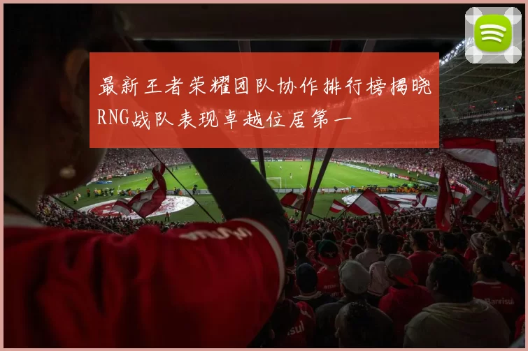 最新王者荣耀团队协作排行榜揭晓RNG战队表现卓越位居第一